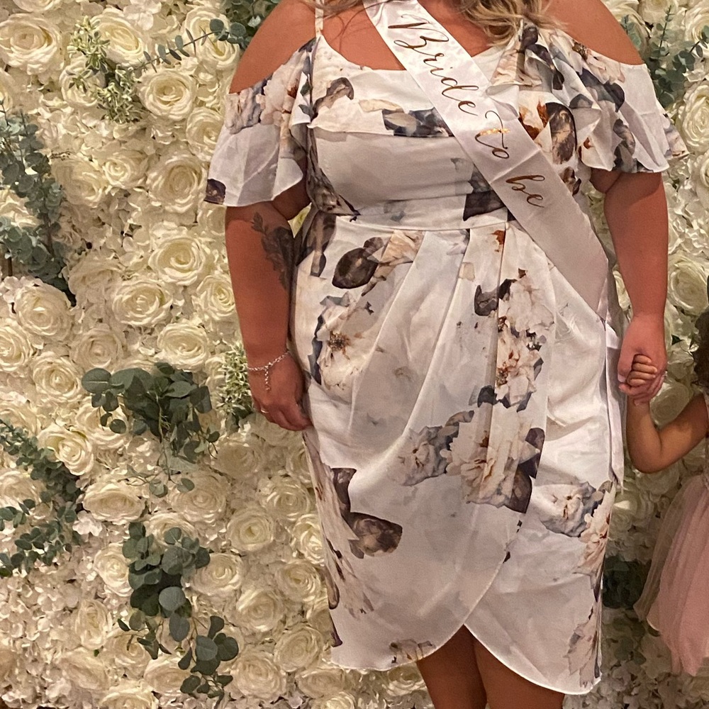 Ivory floral dress